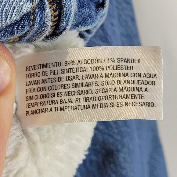 Cat & Jack Fleece Lined Zip-Up Denim Jacket, Size XS, NWT - Picture 6 of 6